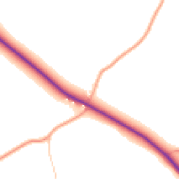 Daytime road noise heatmap for OX20 1BJ