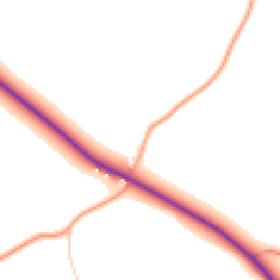 Daytime road noise heatmap for OX20 1BL