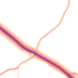 Daytime road noise heatmap for OX20 1BN