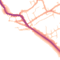 Daytime road noise heatmap for OX20 1UJ