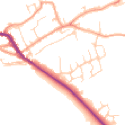Daytime road noise heatmap for OX20 1UW