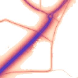 Daytime road noise heatmap for OX25 2NY
