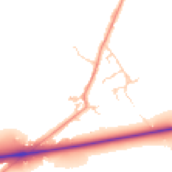 Daytime road noise heatmap for OX29 4DN