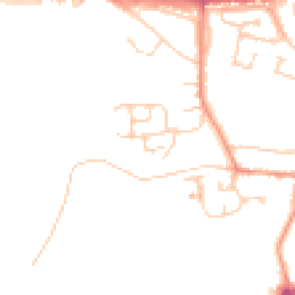 Daytime road noise heatmap for OX29 4FZ