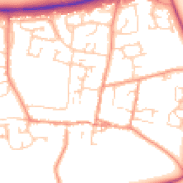 Daytime road noise heatmap for OX29 4JP