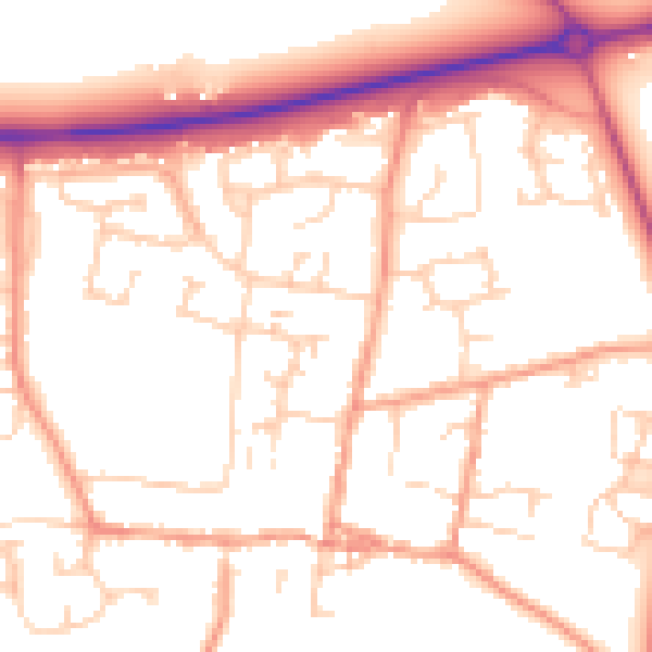 Daytime road noise heatmap for OX29 4QY