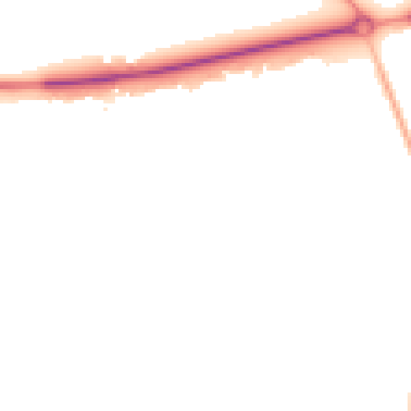 Night-time road noise heatmap for OX29 4QY