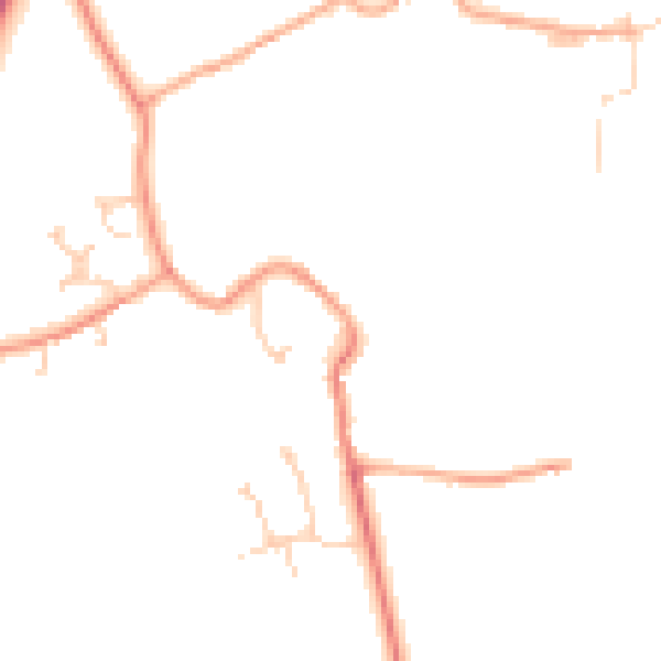 Daytime road noise heatmap for OX29 5RJ