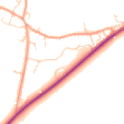 Daytime road noise heatmap for OX29 6AJ