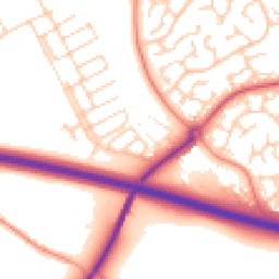 Daytime road noise heatmap for OX29 7AJ