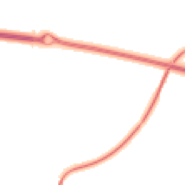 Night-time road noise heatmap for OX29 7NU