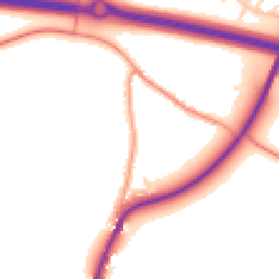 Daytime road noise heatmap for OX29 7PB