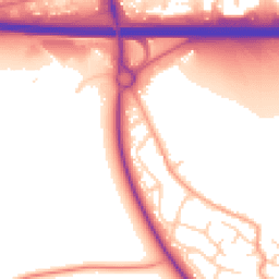 Daytime road noise heatmap for OX29 7TW