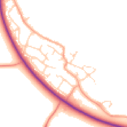Daytime road noise heatmap for OX29 7TZ