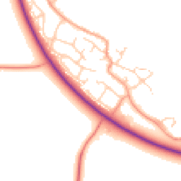 Daytime road noise heatmap for OX29 7YQ