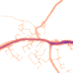 Daytime road noise heatmap for OX29 8BL