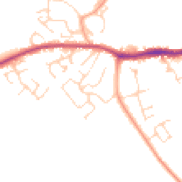 Daytime road noise heatmap for OX29 8JD