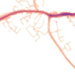 Daytime road noise heatmap for OX29 8JN