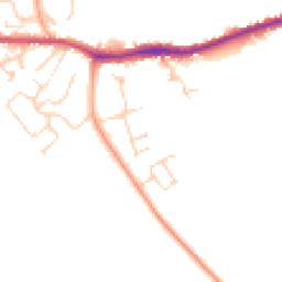 Daytime road noise heatmap for OX29 8JQ