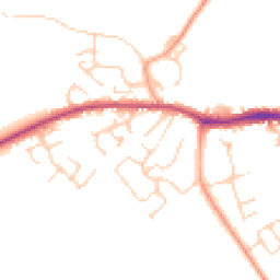 Daytime road noise heatmap for OX29 8JS