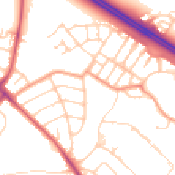 Daytime road noise heatmap for OX3 0AH