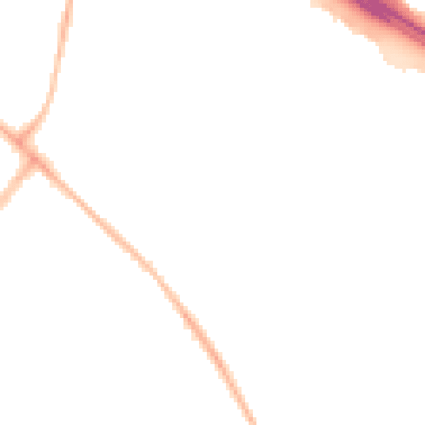 Night-time road noise heatmap for OX3 0AL