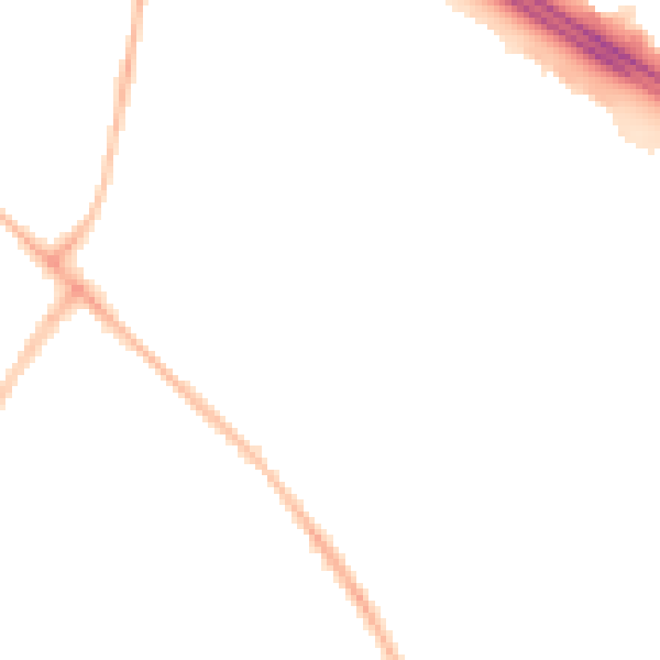 Night-time road noise heatmap for OX3 0AW