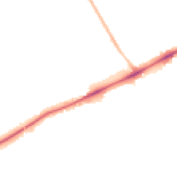 Night-time road noise heatmap for OX3 0BL