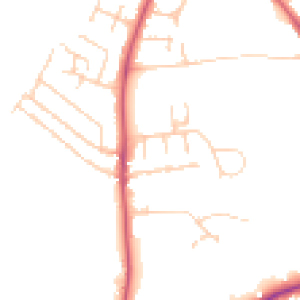 Daytime road noise heatmap for OX3 0DH