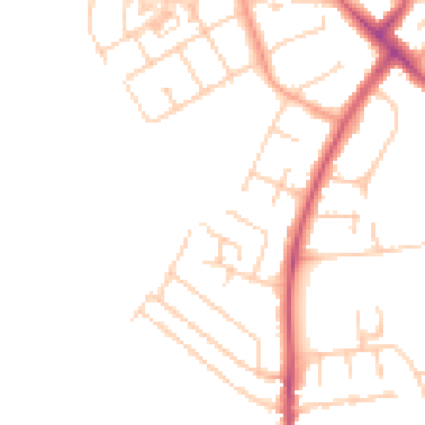 Daytime road noise heatmap for OX3 0HX