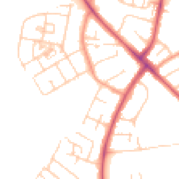 Daytime road noise heatmap for OX3 0LH