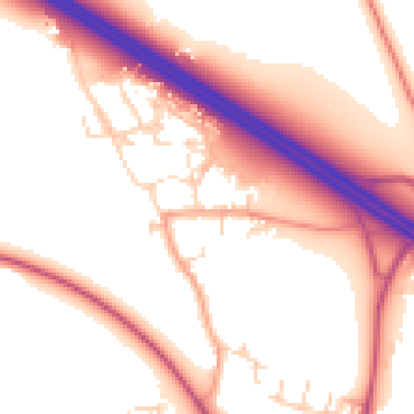 Daytime road noise heatmap for OX3 0PR