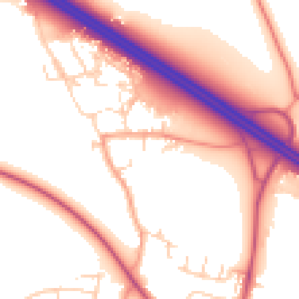 Daytime road noise heatmap for OX3 0QR