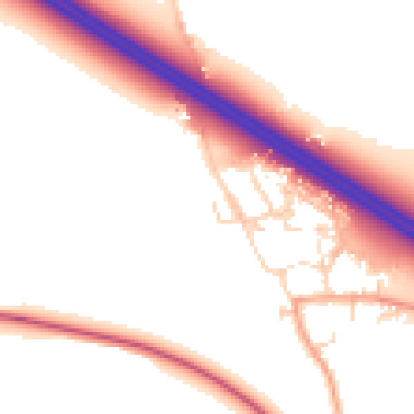 Daytime road noise heatmap for OX3 0QW