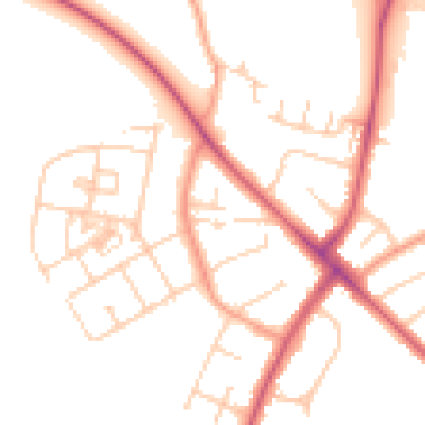 Daytime road noise heatmap for OX3 0RG