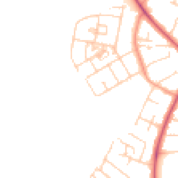 Daytime road noise heatmap for OX3 0RP