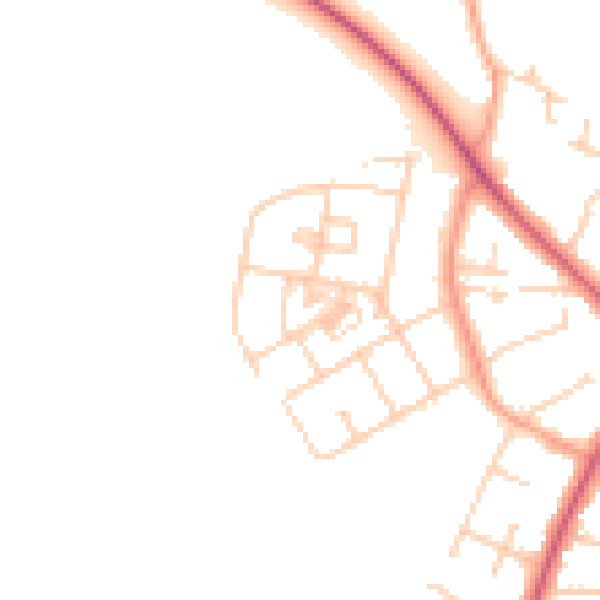 Daytime road noise heatmap for OX3 0RZ