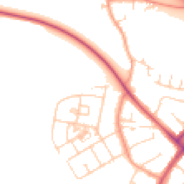 Daytime road noise heatmap for OX3 0SH