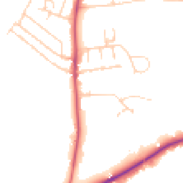 Daytime road noise heatmap for OX3 0TX