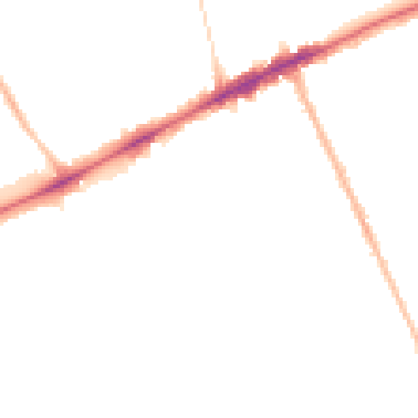 Night-time road noise heatmap for OX3 7AX