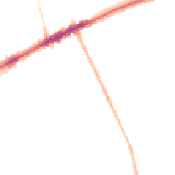 Night-time road noise heatmap for OX3 7BQ