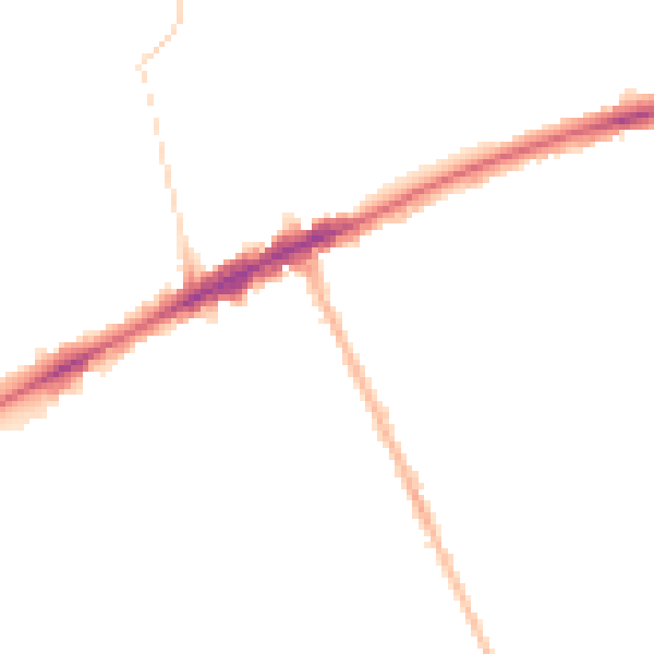 Night-time road noise heatmap for OX3 7BX