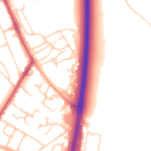 Daytime road noise heatmap for OX3 7FD