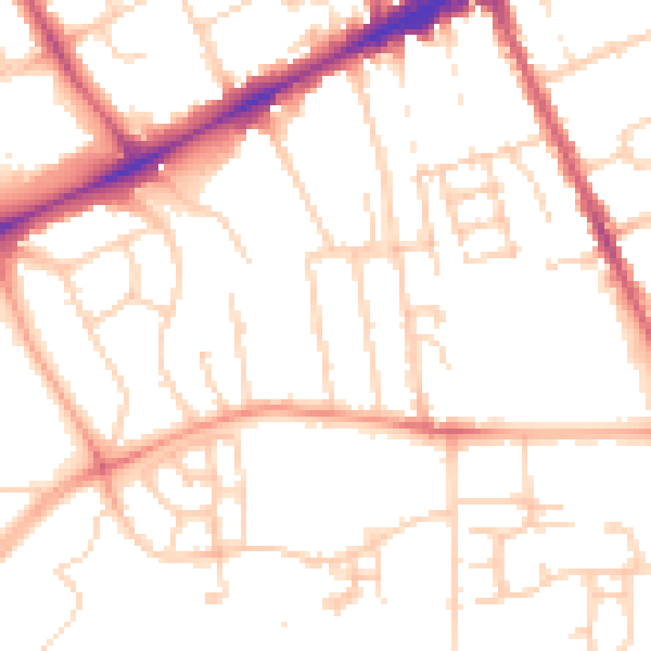 Daytime road noise heatmap for OX3 7LT