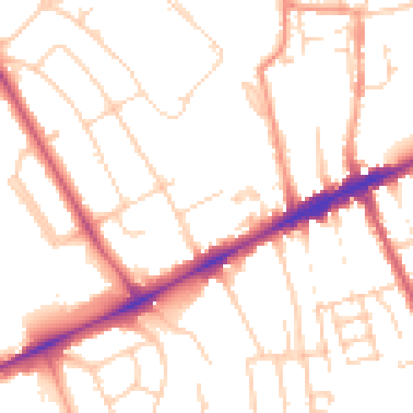 Daytime road noise heatmap for OX3 7RT