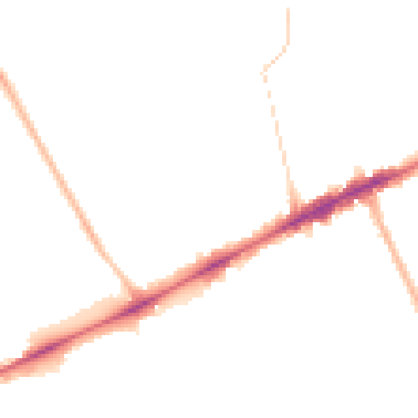 Night-time road noise heatmap for OX3 7RT