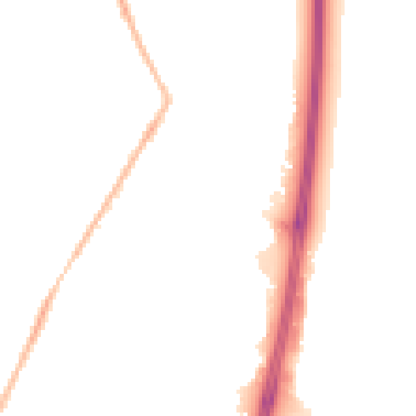 Night-time road noise heatmap for OX3 7SH