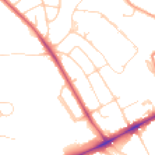 Daytime road noise heatmap for OX3 7TH