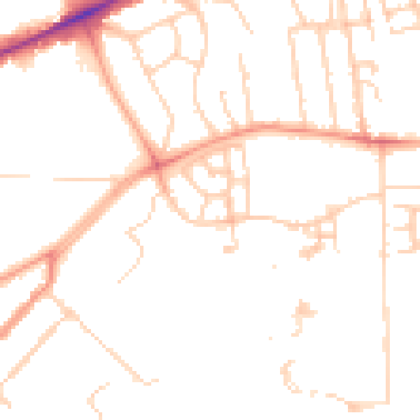 Daytime road noise heatmap for OX3 7XE