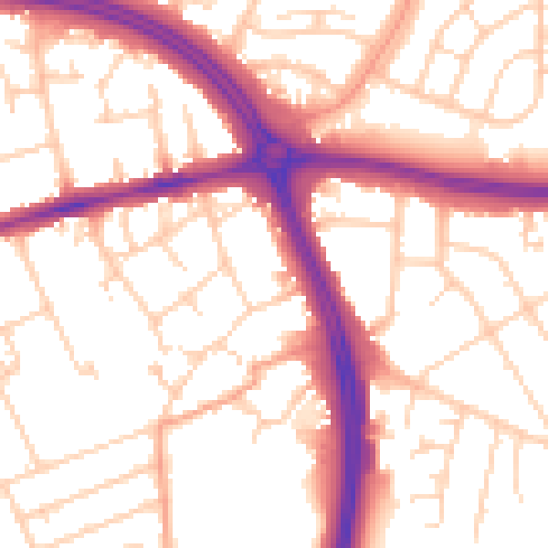 Daytime road noise heatmap for OX3 8FT